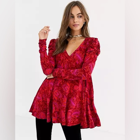 Free People hello lover puff sleeve tunic - Picture 4 of 13